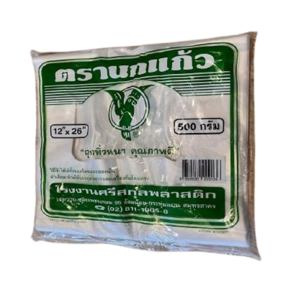 ถุงหิ้วแบบหนา 12*26 นิ้ว 500g