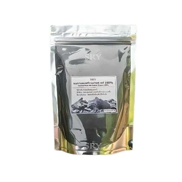 กาบมะพร้าวเผาบด 100g จากแบรนด์ ศรัญญา อุดมด้วยสารอาหารและเส้นใยช่วยระบบย่อยอาหาร
