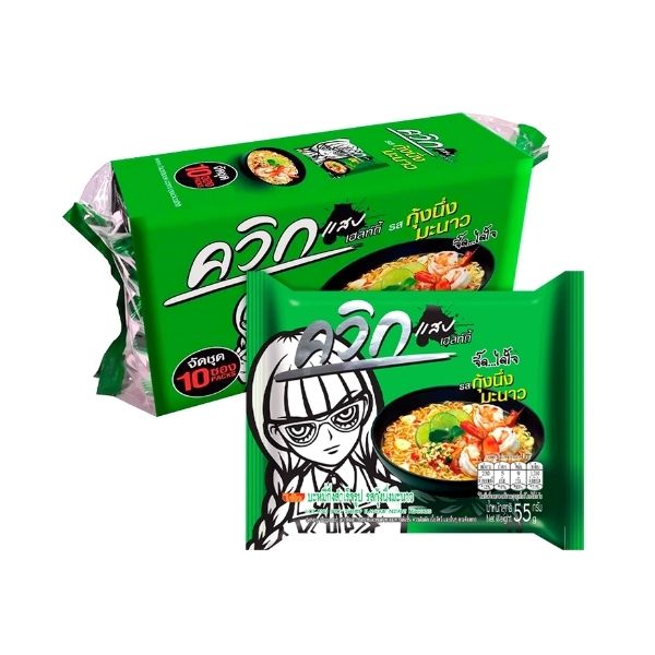 Instant noodles, Steamed Shrimp with Lime flavor 55g ( 10-pack )
