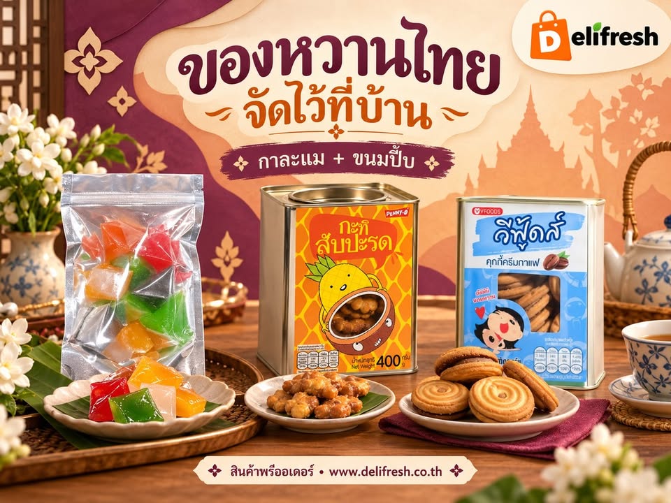 Gardez quelques desserts thaïlandais pour votre pause.