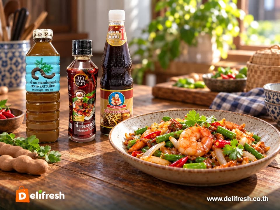 A few different pantry staples make planning a home meal easier. Chao Suan Thai tamarind concentrate, Tha Phra