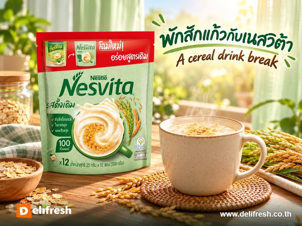 Take a little cereal-drink break at home. Nesvita Original is another option for your cupboard when you fancy 