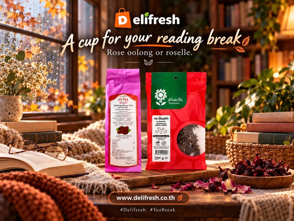 Put the book down for a little tea break. 101 TEA rose oolong and TonTawan dried roselle offer two different d