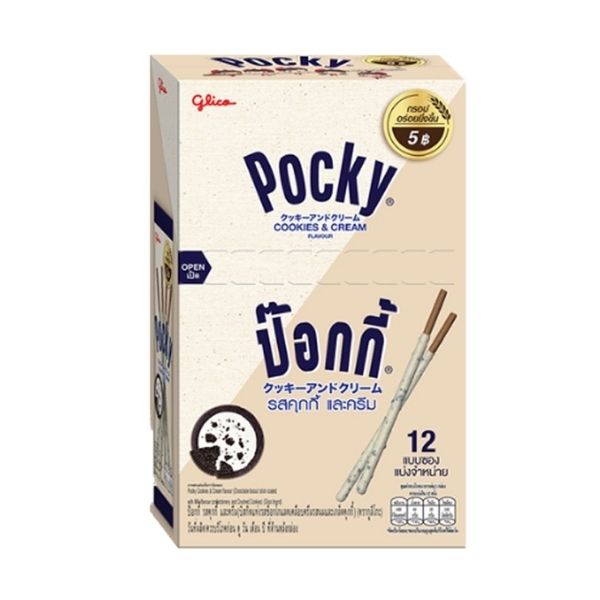Pocky Saveur Cookies et Crème 11 g (12 sachets)