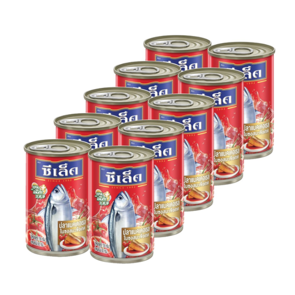 แมคเคอเรลซอสมะเขือเทศฝาดึง 155g ( แพ็ค 10 )