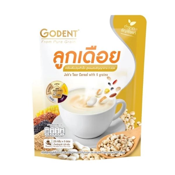 เครื่องดื่มลูกเดือยปรุงสำเร็จ สูตรผสมธัญญาหาร 5 ชนิด 125g