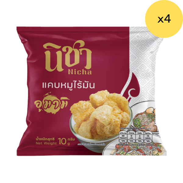 แคบหมูไร้มัน รสอูมามิ 10g ( แพ็ค 4 )
