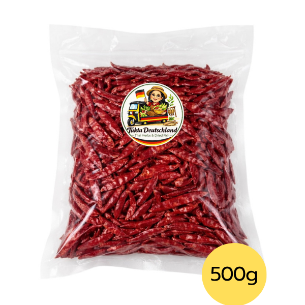 พริกจินดาแห้ง เด็ดขั้ว 500g