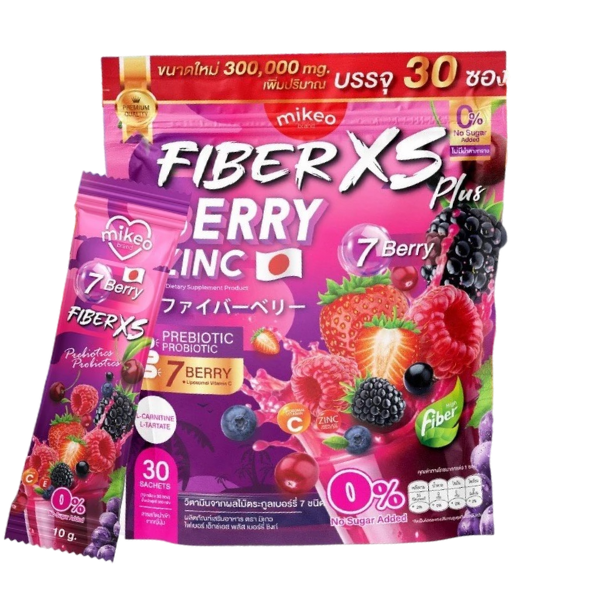 ผลิตภัณฑ์เสริมอาหารไฟเบอร์ เอ็กเอส พลัส เบอร์รี่ ซิงค์ 300g