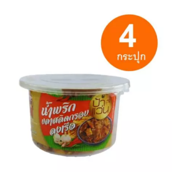Knapperige gourami chilipasta met varkenszwoerd 30 g (4 potjes)