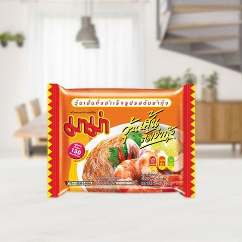 Instant glass noodles, tom yum shrimp flavor (40g x pack of 6 sachets)