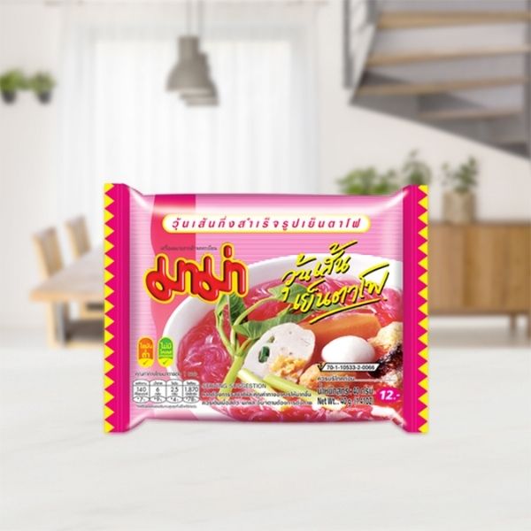 Nouilles de verre instantanées, saveur Yentafo (40 g x 6 sachets)