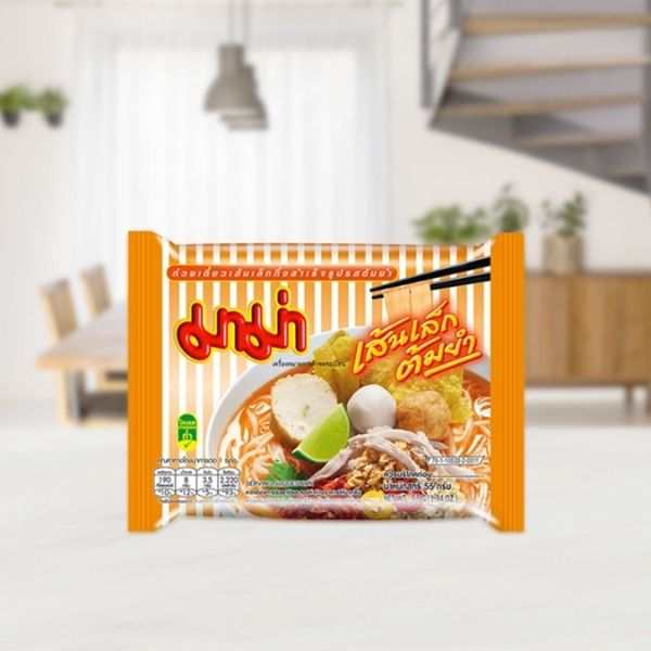 Nouilles de riz instantanées courtes, saveur Tom Yum (55 g x 6 sachets)
