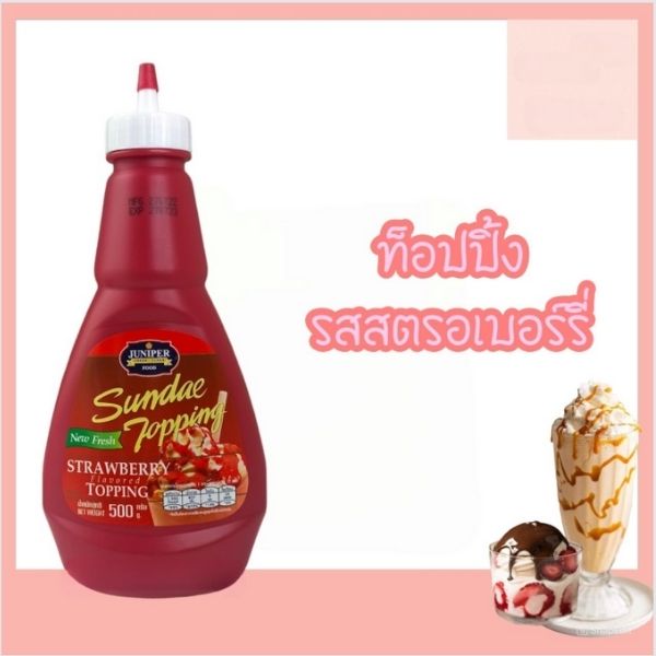 Garniture pour boissons et crèmes glacées, saveur fraise 500 g