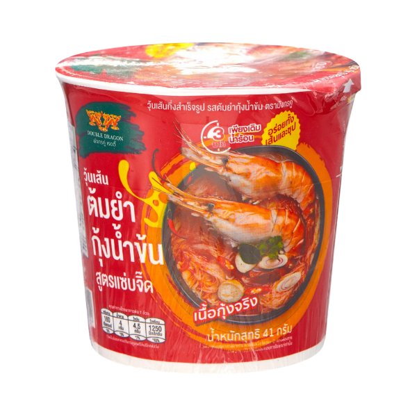 Creamy Tom Yum Goong flavor, Zabb Jid recipe, semi-instant glass noodles 41g