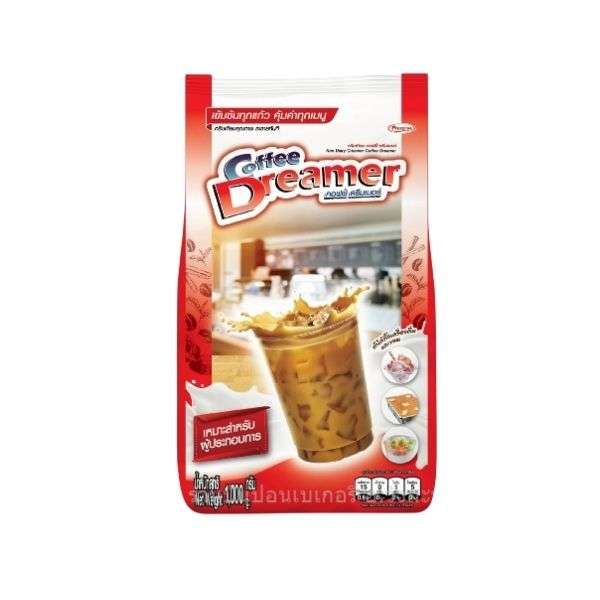 Dreamy non-dairy creamer in a red 1kg bag