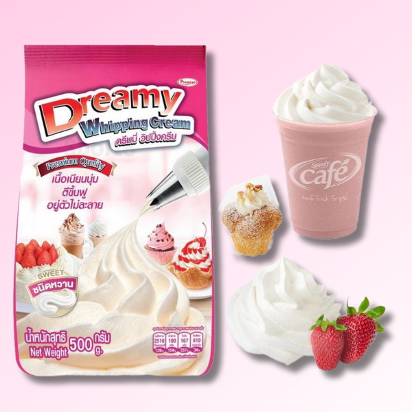 Crème fouettée sucrée rose 500 g