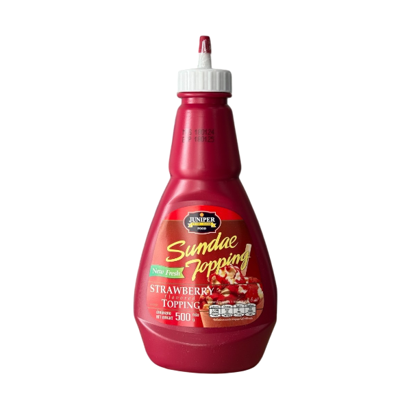 Garniture pour boissons et crèmes glacées, saveur fraise 500 g