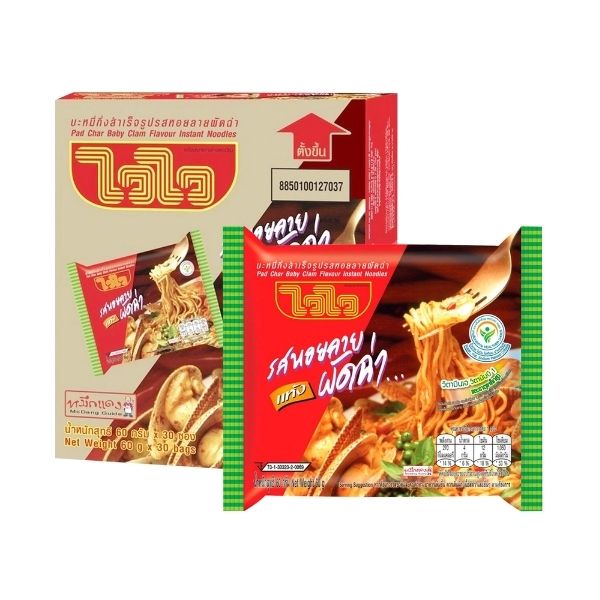 Nouilles instantanées saveur palourdes sautées épicées 60 g (paquet de 30 sachets)