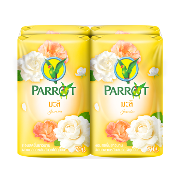 สบู่นกแก้วกลิ่นมะลิ 70g แพ็ค4
