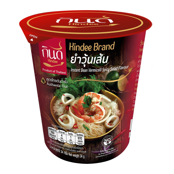 Instant glass noodles, spicy glass noodle salad flavor 34g