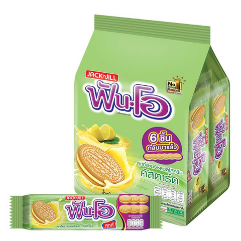 คุกกี้แซนวิชสอดไส้ครีมคัสตาร์ด 45g ( แพ็ค 12 )