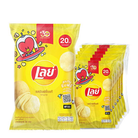 มันฝรั่งแท้ทอดกรอบ รสมันฝรั่งแท้ 48g ( แพ็ค 6 )