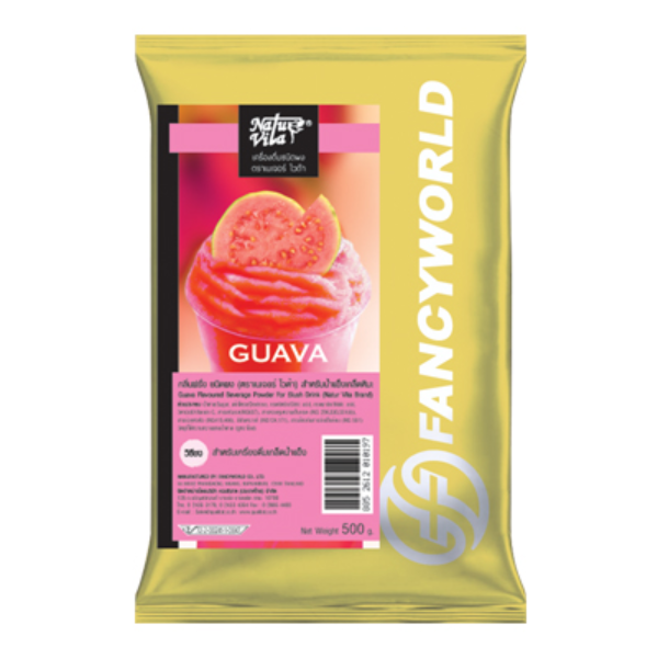 เครื่องดื่มน้ำผลไม้ชนิดผง กลิ่นฝรั่ง ( สีชมพู ) 500g